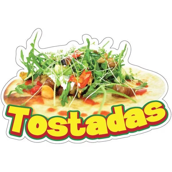 Tostadas Decal Concession Stand Food Truck Sticker, 24